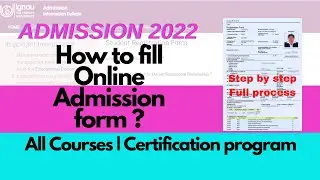 How to fill IGNOU admission form? IGNOU admission form online | ODL & Online courses