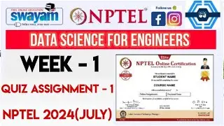 Data Science For Engineers | Week 1 Answers 2024 (July) | NPTEL 2024 |