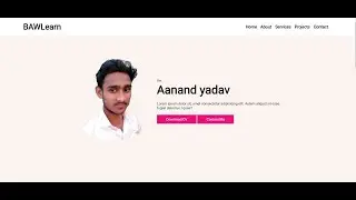 Personal Responsive Portfolio website using HTML And CSS(from scratch) 🔥