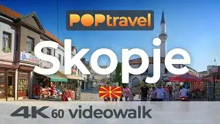 Walking in SKOPJE / North Macedonia 🇲🇰- 4K 60fps (UHD)