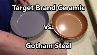 Target brand ceramic skillet vs red copper pan vs gotham steel pan review