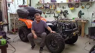 Электрический квадроцикл CF500A 4х4 своими руками. Конверсия.