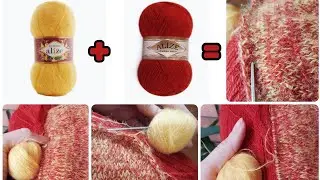 ✓ Микс пряжи Alize angora gold и Alize kid mohair royal