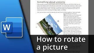 How to rotate a picture in Word | Rotate image in Word ✅ Tutorial