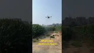 JT40 agricultural fumigation drone with centrifugal nozzles spraying corn in strong wind #djidrone