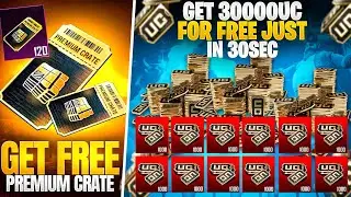Get Free 30000Uc For Free | Get Free Premium Crates | New Free Uc Event | Pubgm