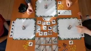 Игра Незваные кости (Bad bones). Игровая партия (3 игрока)
