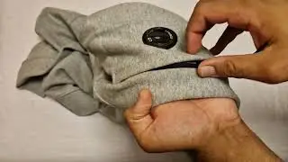 CP COMPANY ARM LENS SWEATSHIRT GREY