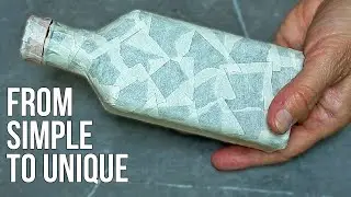 I took a wine bottle and materials that every home has and this is what came out of it!