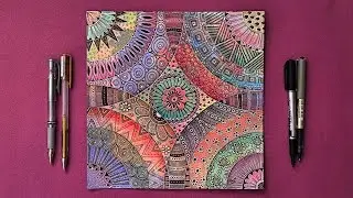 Most Beautiful Watercolor Zendoodle Art || How to Create Unique Zentangle Masterpiece