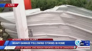 Heavy damage following storms in Rome
