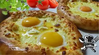 Хачапури по-аджарски || Лодочка с сыром  || это безумно вкусно.