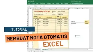 ✅ Cara membuat Nota Barang Otomatis Menggunakan Excel
