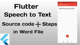 Flutter Speech to Text App |Flutter Voice |Flutter Project