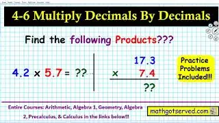 Learn how to multiply decimals by decimals two mathgotserved accuplacer arithmetic teachers pay kuta