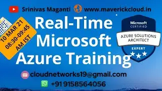 English | Azure Admin AZ-104 + Architect  AZ-303 Realtime Training from 10 MAR 0830-0945AM IST
