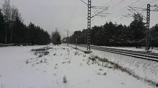 Stadler Flirt Таллинн - Кейла через зимний лес