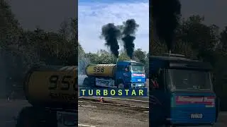 Huge Turbostar 190-48 truck drifts around the track 