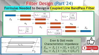 Filter Design Part 24. Formulas for the Design of Coupled Line Bandpass Filter on a Microstrip Line.