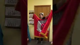 Знамя Кадетского класса Москвы 100х150 см , атлас, бахрома.