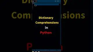 Dictionary Comprehension in python | 