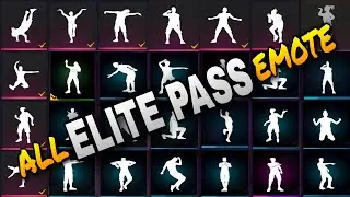 FREE FIRE ALL ELITE PASS EMOTE || FREE FIRE SEASON 1 TO 55 ALL ELITE PASS EMOTE || ELITE PASS EMOTE