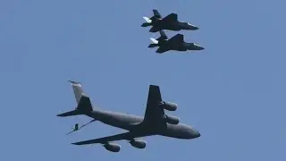 KC-135 and KC-46 with F-35s | Milwaukee Air & Water Show 2024