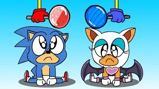 Baby SONIC is So Sad With Baby ROGUE! Sonic The Hedgehog 2 ANIMATION | Sonic and Rogue the Bat