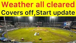 BREAKING 🛑 covers off, Match restart Update | Live India vs pakistan match weather update