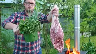 LAMB stewed with herbs. SOUP WITH MEAT (CHAKAPULI) ENG SUB
