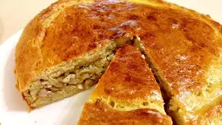 Delicious chicken and egg pie. Simple dough, great result!